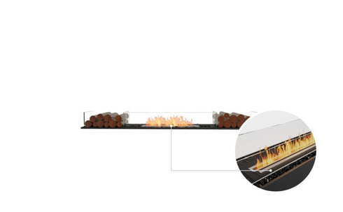 Ecosmart Fire Flex 78BN.BX2 Bench Fireplace Insert - Black Finish / Black Burner - ESF.FX.78BN.BX2.B